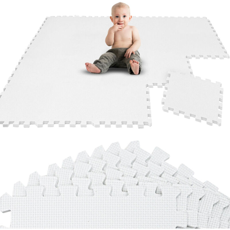 18 Pièces Tapis de Sol Bébé 30x30 Tapis Mousse Bebe Tapis de Jeux Enfant Pliable