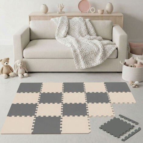 18 Piezas Alfombra Bebé - 30x30 Colchoneta Espuma EVA - Suelo Puzzle para Niños