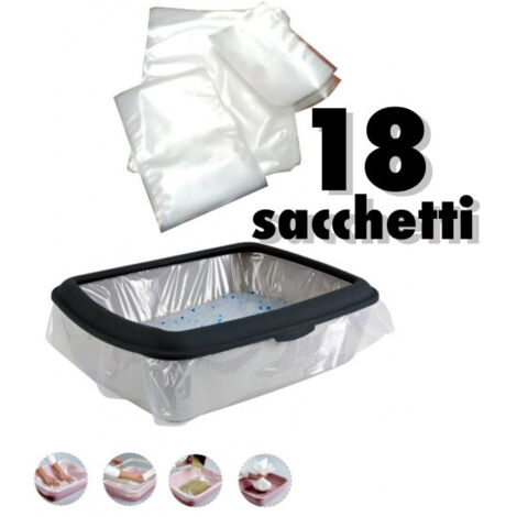 18 Sacs De Remplacement Jetables Pour Les Sacs Hygiéniques Des Bacs à Litière