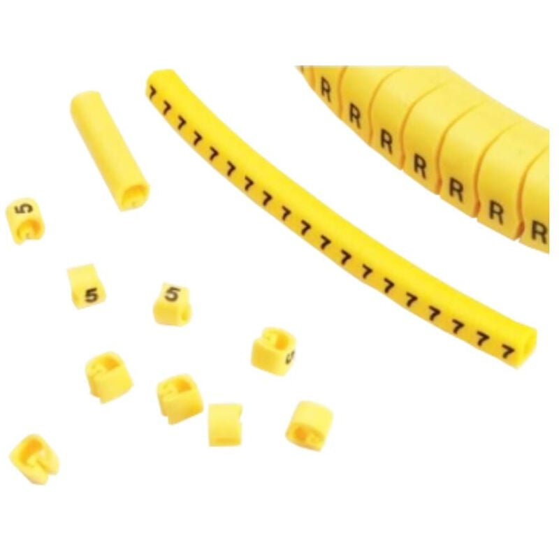 

18 Señalizadores precortados amarillo Ø8 PVC plastificado 1812-2 - Unex