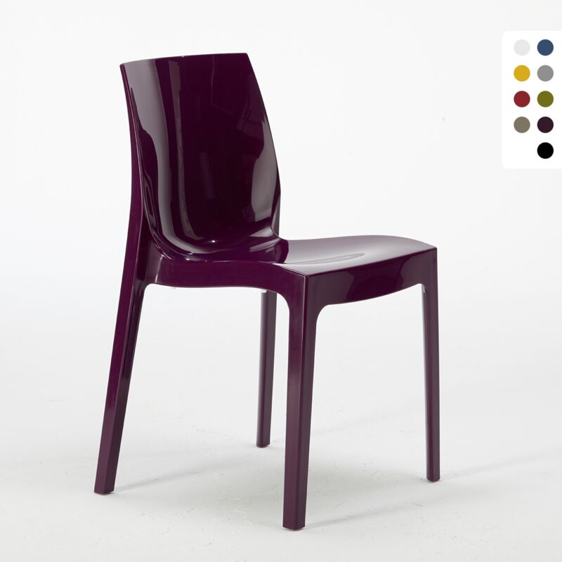 

Stock 18 Sillas Ice Grand Soleil de Polipropileno para Restaurante y Bar | Morado