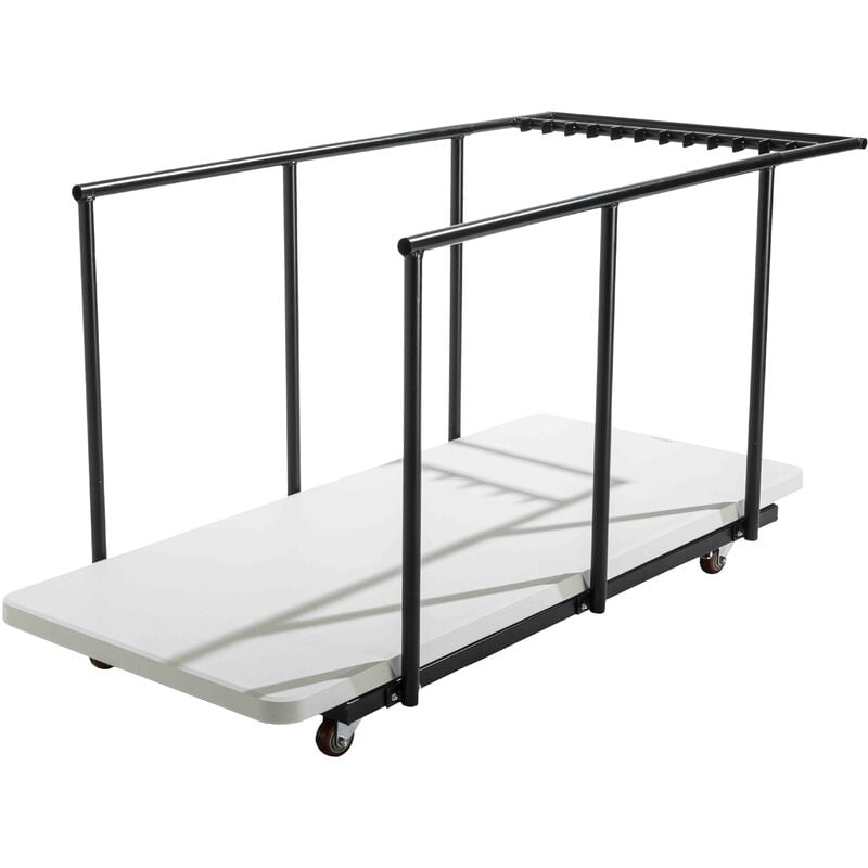 Rekkem - 18 tables pliantes monobloc 180 cm et chariot de transport