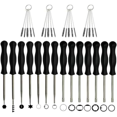 18-teiliges Vergaser-Einstellwerkzeugset aus Metall mit ergonomischem Griff, für Kettensägen, Rasenmäher, Laubbläser und die Wartung von Zweitaktmotoren.
