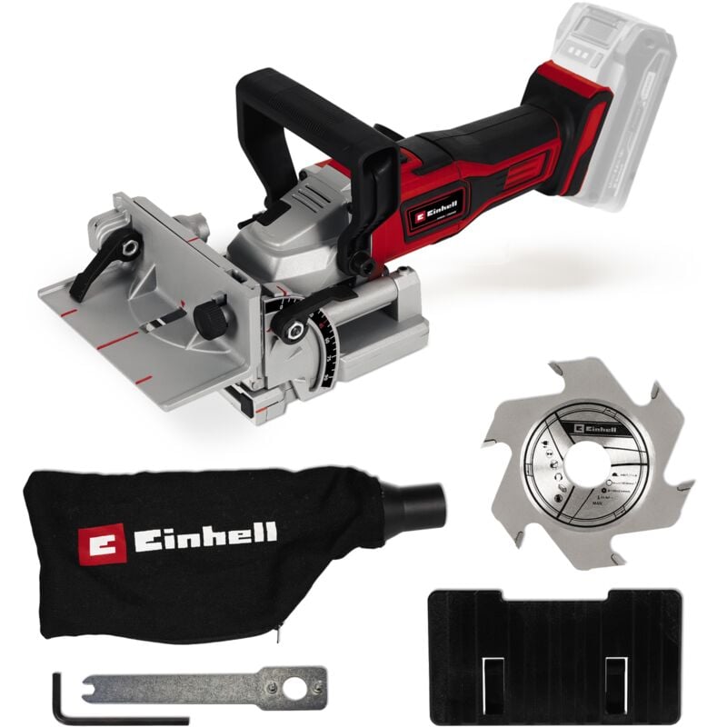 Einhell - Fraiseuse à lamelle sans fil te-bj 18 Li-Solo Power X-Change (18 v, Réglage en hauteur, 6 niveaux de profondeur réglable) Livré sans
