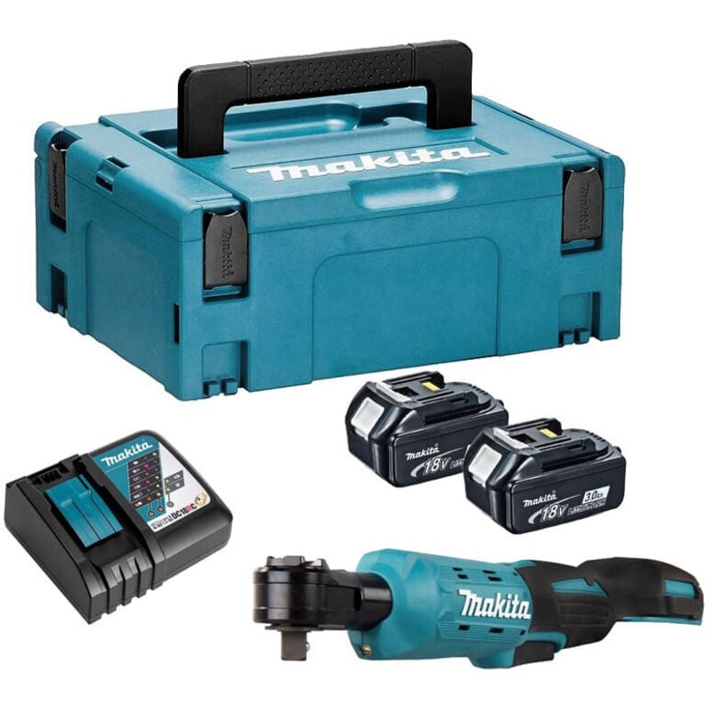 18 v Li-Ion Ratschenschlüssel 3/8' 1/4' 47,5 Nm (2x3,0 Ah) in makpac Makita DWR180RFJ