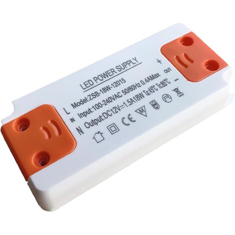 18-W-LED-Transformator, 12-V-DC-Wandler, Konstantspannungsnetzteil für G4-, GU5.3-, MR11- und MR16-LEDs