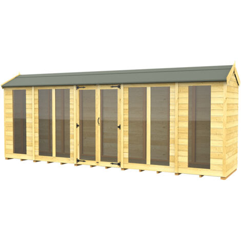 18 x 4 Apex Summer House (Full Height Window)