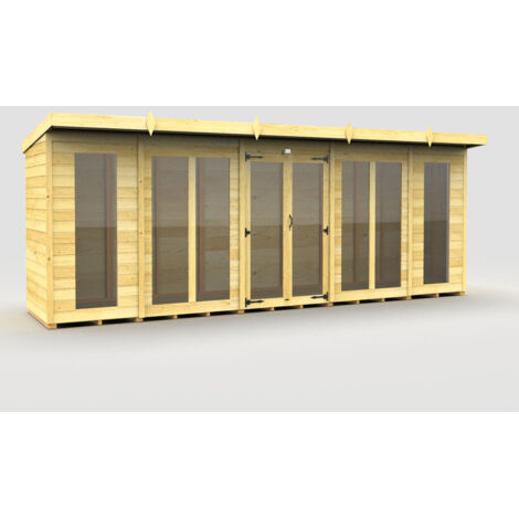 18 x 4 Pent Summer House (Full Height Window)