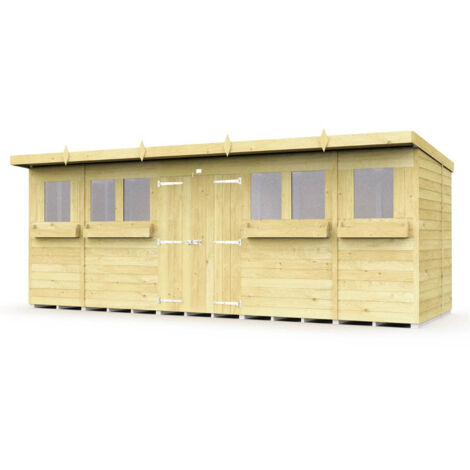 18 x 5 Pent Summer Shed