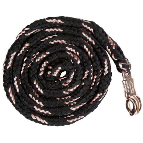 180 cm, Blu navy e rosa dorato: Longhina in tessuto morbido con moschettone antipanico da 180 cm modello Rosegold