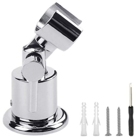 180°-Duschkopfhalterung, Duschkopfhalterung aus Metall, verstellbare Duschkopfhalterung aus Edelstahl, Wandmontage, schraubverstellbar, kompatibel mit den meisten Duschen