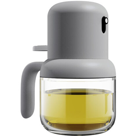 180-ml-Ölsprühflasche mit ergonomischem Griff, auslaufsicher, staubdicht, aus Kunststoff/Glas, für Küche/Haushalt, Grau