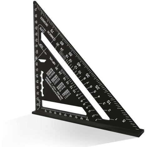 180-mm-Zimmermannswinkel, Dreieckwinkelmesser aus Aluminiumlegierung, verdickter dreieckiger Zimmermannswinkel