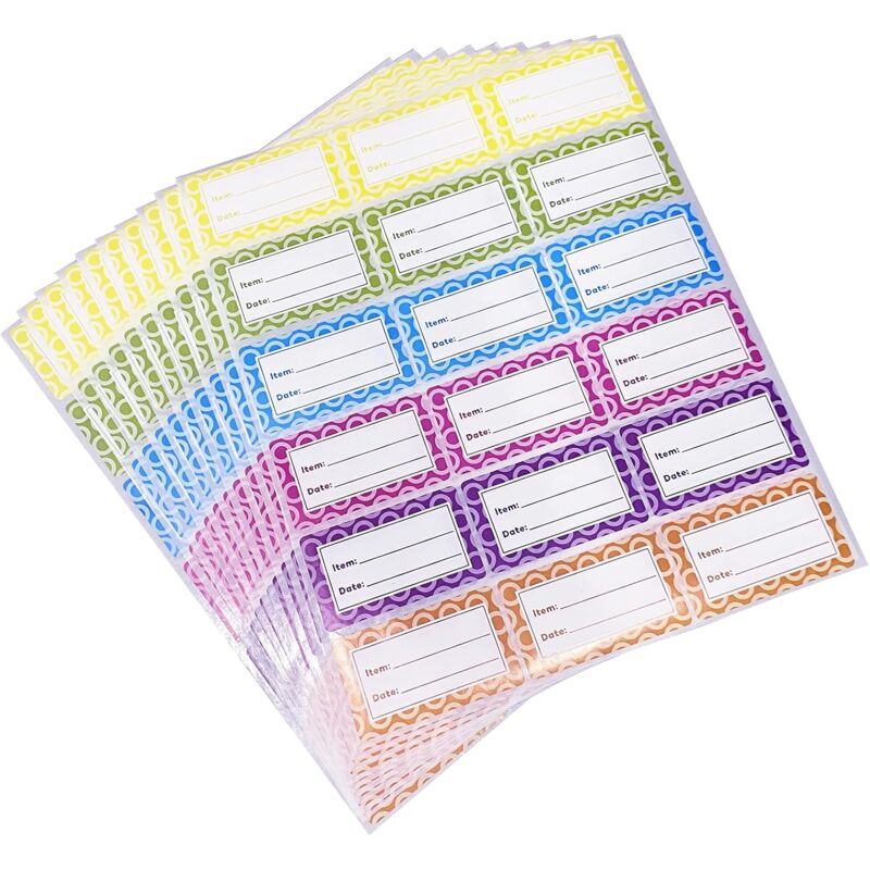 180 pièces, 6x3.5cm,Étiquettes de congélateur faciles à peler, étiquettes amovibles pour le stockage des aliments surgelés,étiquettes en papier pour