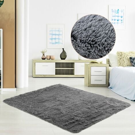 180 x 120cm Modern Soft Shag Rug Ultra Soft Fluffy Throw Faux Fur Carpets