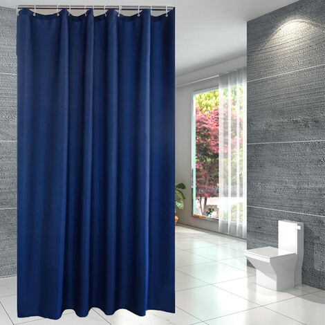 Rideau de douche anti-moisissure bleu clair lavable, 180 x 200 cm - Salle  d'ô