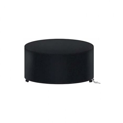 CYSLMUK 120 X 75CM Round Garden Table Cover, Waterproof Garden Furniture Cover, 210D Oxford Tarpaulin Round Outdoor Table Protection