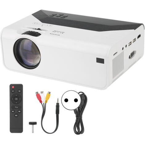 1800 Lumen HD-LCD-Projektor für Büro und Unterhaltung, 720p, Schwarzweiß, 100–240 V (EU)