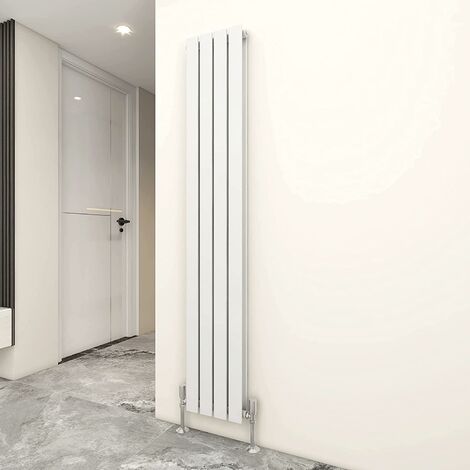 1800 x 272mm Double Designer Flat Panel Central Heating Radiator WHITE
