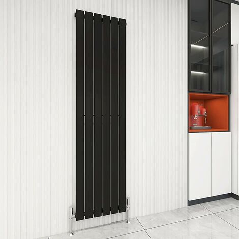 1800 x 408mm Single Designer Flat Panel Central Heating Radiator MATT BLACK
