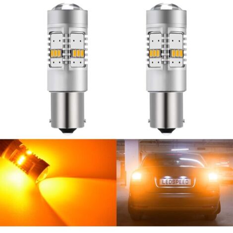 1800LM Ambre 1156 BA15S 1141 7506 Ampoule de Rechange LED Haute Puissance 14SMD 3020 VR Camper SUV MPV Ampoules de Clignotants de Voiture Ampoules de Clignotant pour Feux de Stop arrière