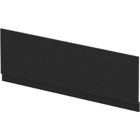 1800mm Bath MFC Front Panel & Plinth - Woodgrain Charcoal Black