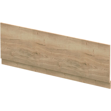 1800mm Chartley Straight Front Bath Panel & Plinth - Textured Woodgrain Autumn Oak