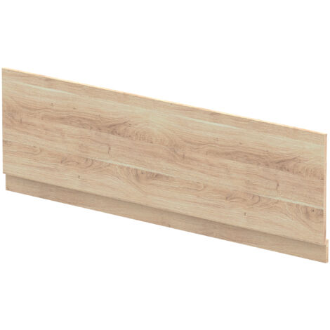 1800mm Straight Bath Front Panel and Plinth - Bleached Oak