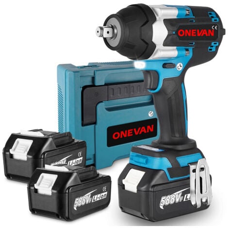 ONEVAN 1800N.M Cacciavite avvitatore a percussione elettrico senza spazzole ad alta coppia 3Gear Utensili elettrici per chiavi a batteria per Makita 18V Batteria