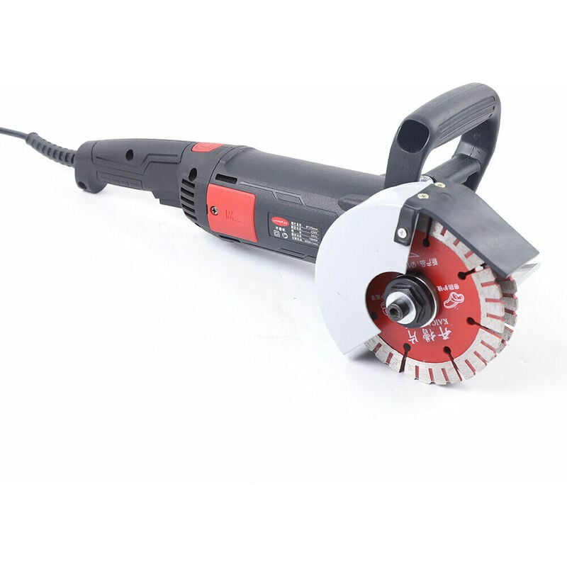 Image of 1800W Elektrisch Betonschlitzmaschine Doppelsägeblatt Mauernutfräse Schlitzfräse 180°Drehbarer