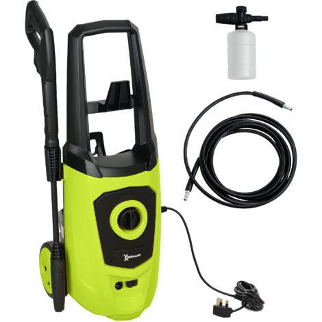 1800W High Pressure Washer, 150 Bar Pressure, 510 L/h Flow, High-Performance Portable Power Jet Wash Cleaner Green