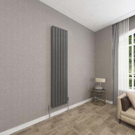 1800x408mm Anthracite Single Flat Panel Radiator Vertical Modern Central Heating Radiators