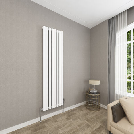 1800x472mm White Single Oval Column Radiator Vertical Modern Central Heating Radiators