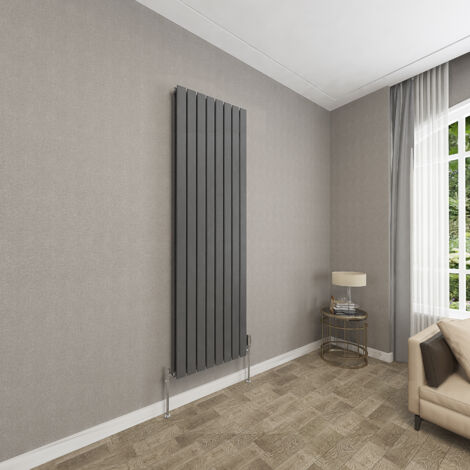 1800x544mm Anthracite Double Flat Panel Radiator Vertical Modern Central Heating Radiators
