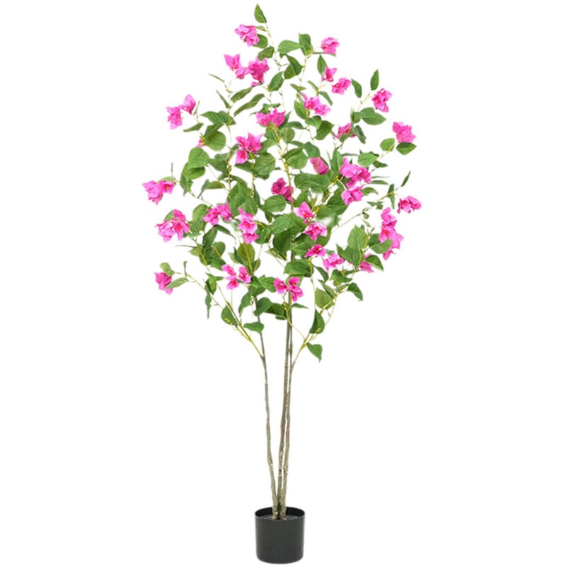 Lunsy - 180cm arbre artificiel avec de vraies feuilles de plantes vertes bougainvilliers pour la photographie Studio atmosphère décoration