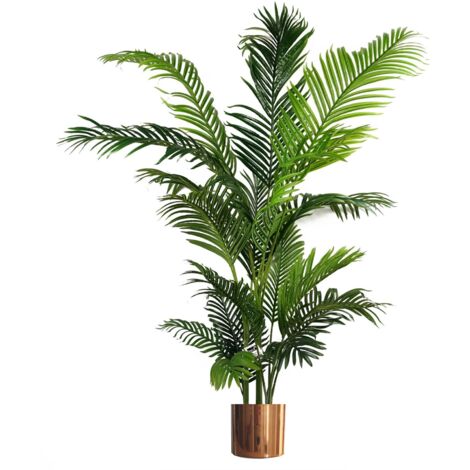 180cm Artificial Palm Tree Extra Large Copper Metal Planter