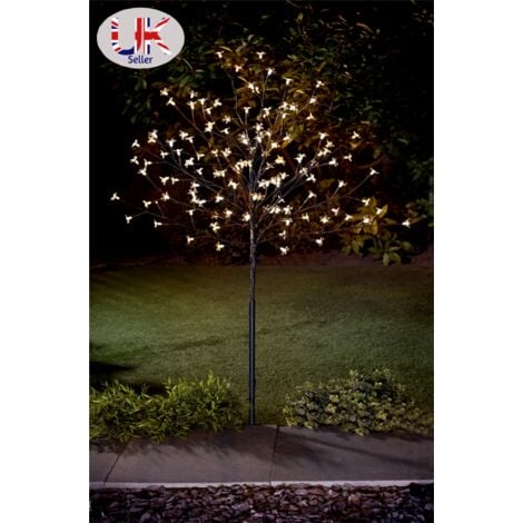 Cherry Blossom Bonsai Tree, Eighteen Inch, 48 LED Lights, Warm White and  Color-changing Modes