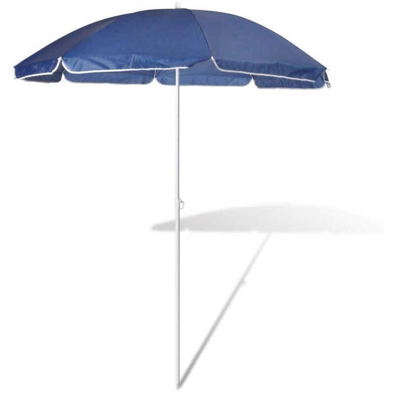 180cm Parasol de plage bleu HDV26225