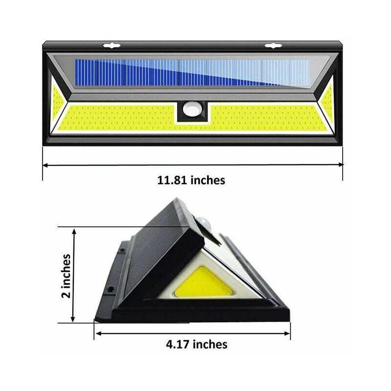 180COB sans télécommande lumière solaire de jardin corps humain induction solaire applique murale extérieure lumière de jardin,pour extérieur,