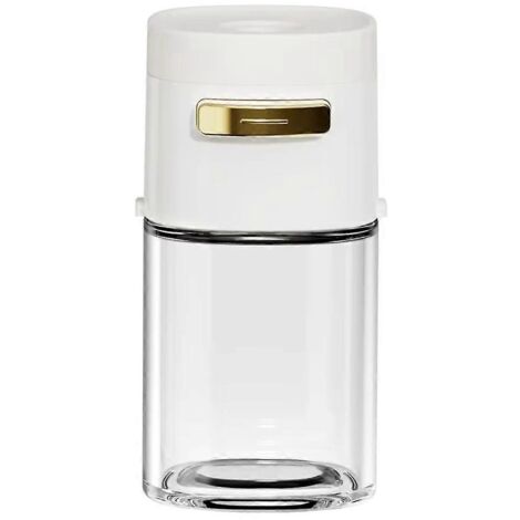 180ml Glass Salt Shaker with Press-Type Control A-White-