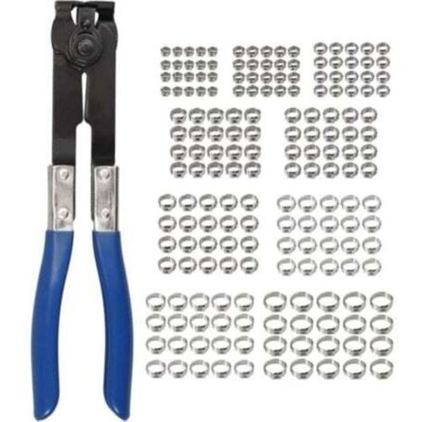 180pcs Colliers de Serrage à Oreille Unique avec Pince, Serre Joints à Tuyaux en Acier Inoxydable 304, Anneuax de Serrage pour Tuyau d'Eau Chaude Intérieur, Tuyau de Climatisation
