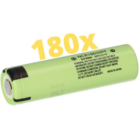 180x Panasonic NCR18650PF Flat-Top Li-ion 18650 2900mAh 3,6V