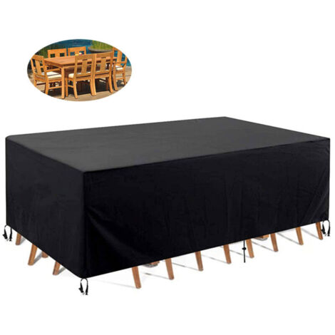 180x120x74cm，Housse de Table Jardin Rectangulaire Imperméable, 210D Anti-UV Housse de Protection Salon Bache Table Exterieur