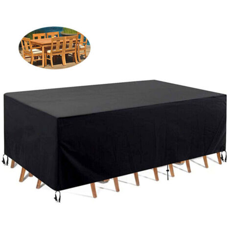 180x120x74.Housse de Table Jardin Rectangulaire Imperméable. 210D Anti-UV Housse de Protection Salon Bache Table Exterieur