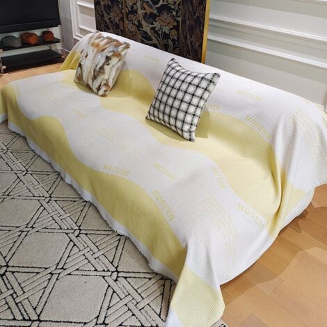 180x230 Crème anglaise des années fluides Coussin de canapé monobloc, housse de canapé intégrale anti-griffures de chat, adaptée à toutes les saisons, serviette/housse de canapé