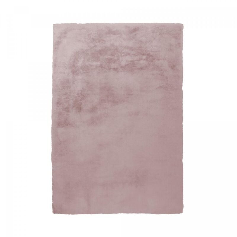 Unamourdetapis - Tapis longs poils shaggy 80x150 rose fait à la main rectangle motif uni carei +