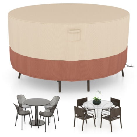 181 CM Round Patio Furniture Cover Outdoor Dining Table Chair Set Cover