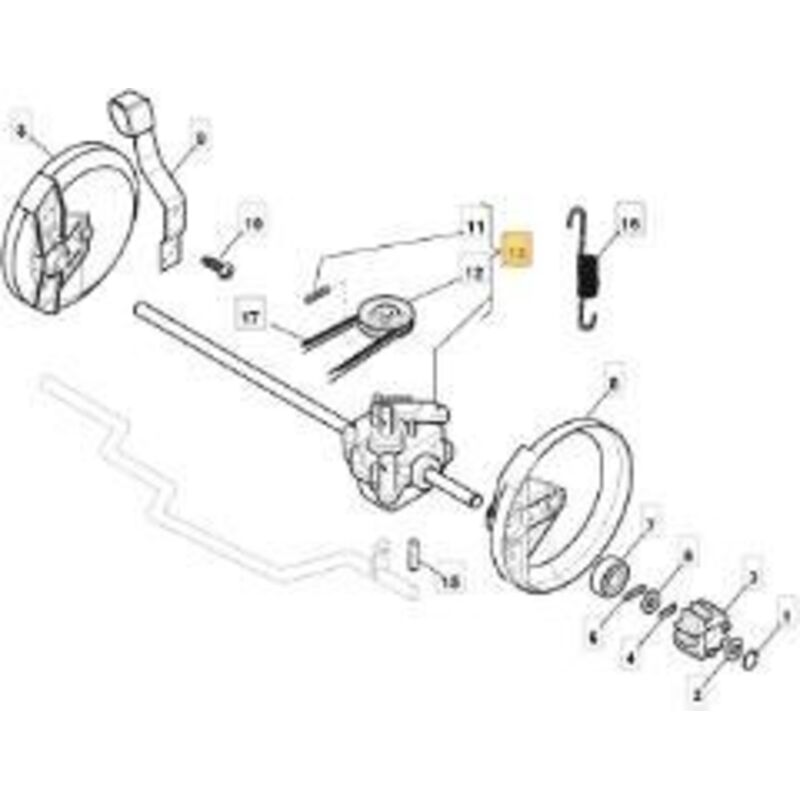 181003078/0 - Groupe de Traction "France Réducteur" pour Tondeuse CastelGarden - GGP - STIGA