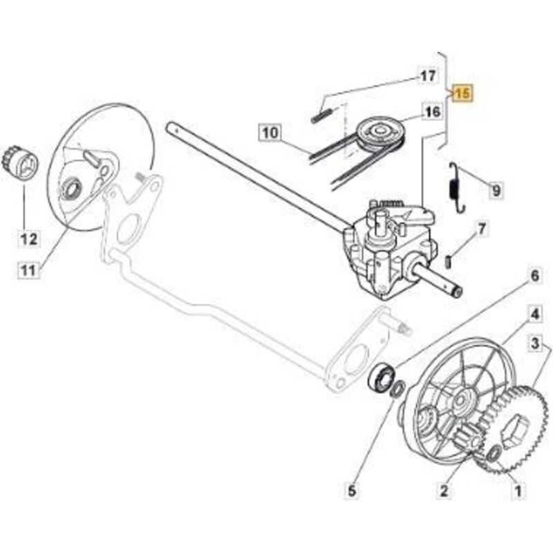181003095/0 - Groupe de Traction pour tondeuse Castelgarden ggp / stiga