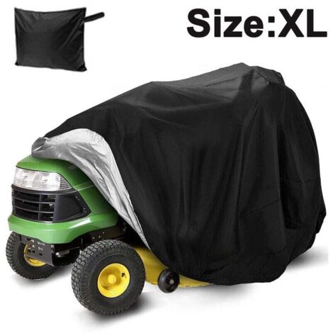 183137117 Housse de tondeuse à gazon - Housse de tracteur s'adapte aux ponts jusqu'à 54" Housse de rangement en polyester Oxford 210D robuste, ajustement universel avec cordon de serrage et sac de ran
